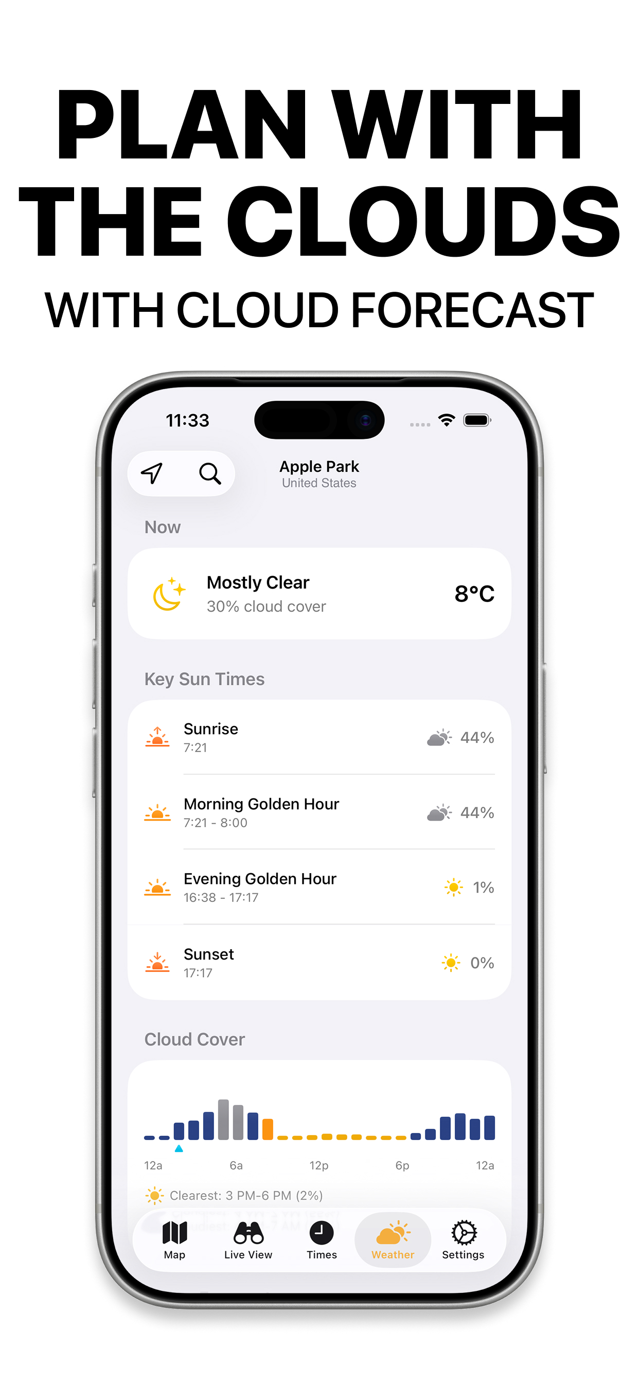Weather & Clouds — SunCast iPhone screenshot